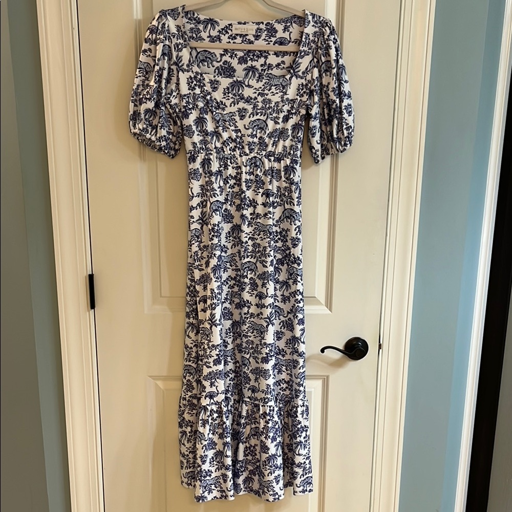Smith & Quinn Toile Blue and White Dress